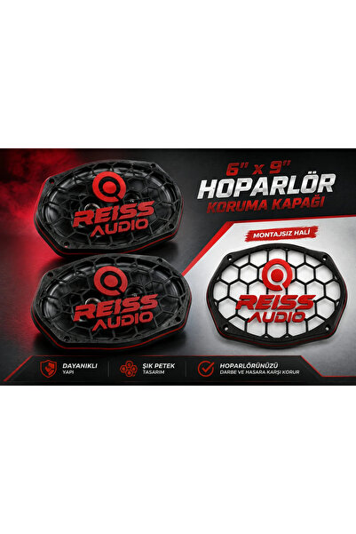 Reiss Oval Hoparlör Kapağı - Logolu Kaliteli Plastik Kayık Midrange Hoparlör Kapak - 2 Adet