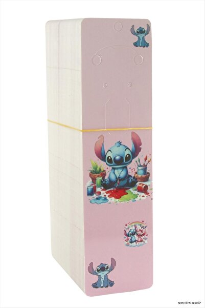 ZERO LAND Spt-Gld Çzgflm Character Vertical Set Necklace Card (233510) Pink