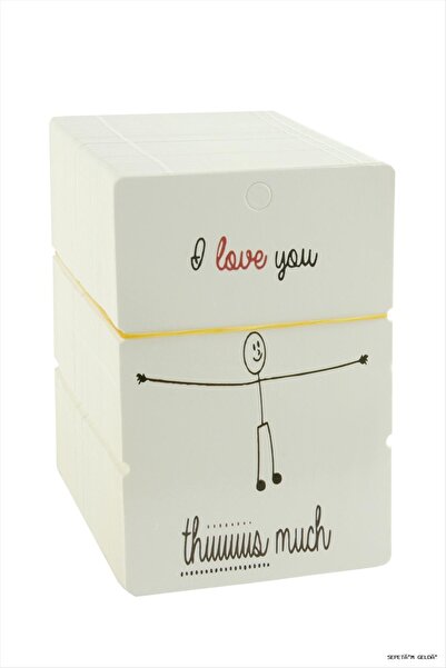 ZERO LAND Spt-Gld I Love Written Bracelet Card 200 (225105) Pieces White