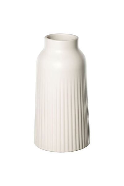 IKEA Modern Beyaz Cam Vazo 23 cm - Dekoratif Ev & Ofis