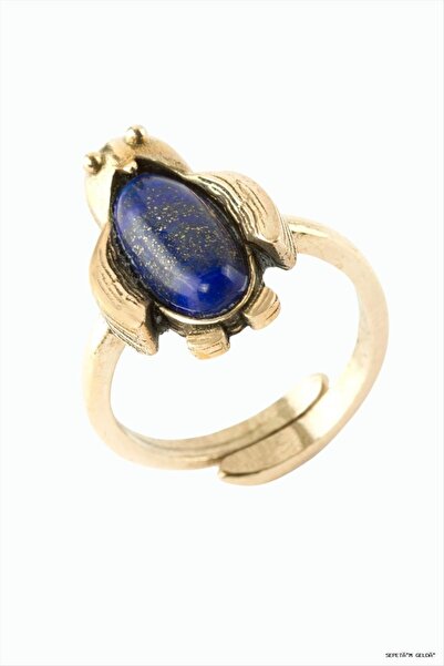 ZERO LAND Spt-Gld Penguin Natural Stone Authentic (224800) Ring Lapis