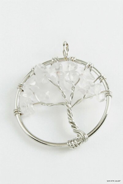 ZERO LAND Spt-Gld Quartz Natural Stone Pendant (231605) Transparent Tip