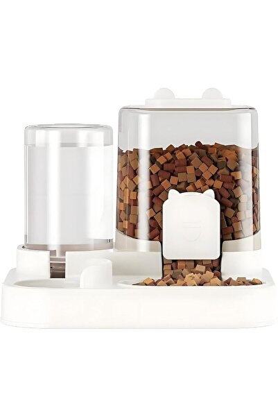 HASTHIP Hastib ®   Gravity Automatic Pet Feeder and Water Dispenser with 1.8L...