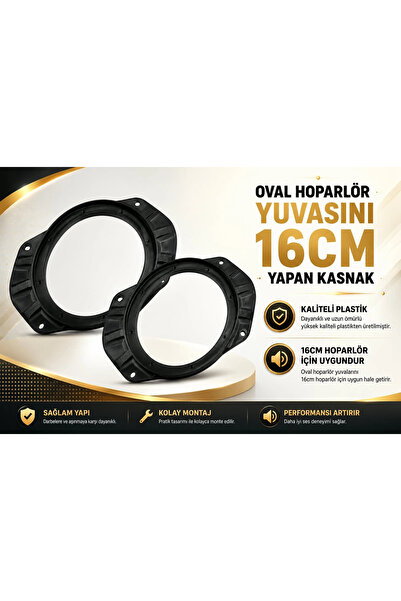 YSN SOUNDS Oval Yani 6x9" Hoparlör Yerine 16 CM Hoparlör Takma Kasnağı - Oval Hoparlör Yerine 16cm Hoparlör Ka