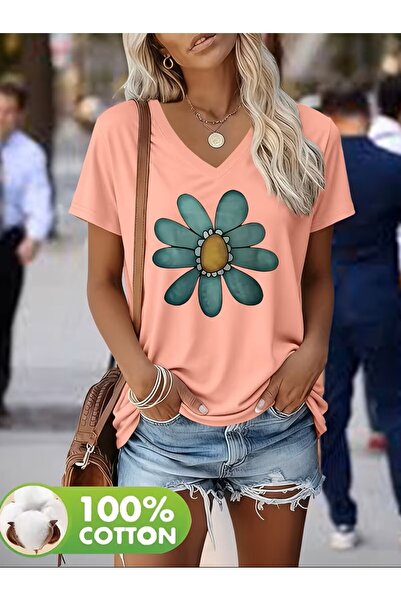 yombaa Printed T-Shirt. Short Sleeve Summer & Spring Casual Top Wear T-Shirt