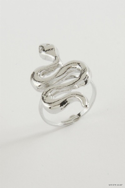 ZERO LAND Spt-Gld Snake Metal Ring (231011) Silver Color