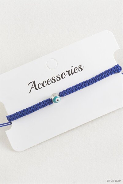 ZERO LAND Spt-Gld Nazar Macrame Braided (233810) Bracelet Blue