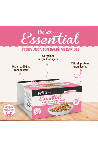 Reflex Plus Et Suyunda Ton Balığı & Karides Kedi Konserve Mama 70gr