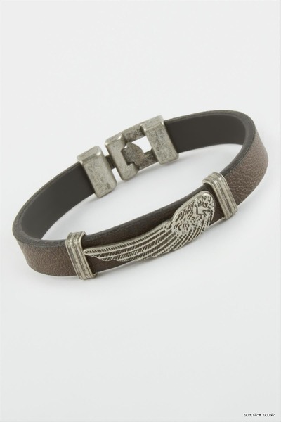 ZERO LAND Spt-Gld at Faux Leather (00923) Bracelet Brown