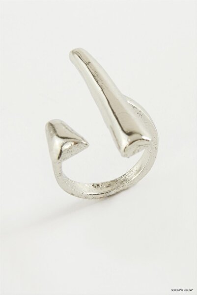 ZERO LAND Spt-Gld Bar Metal Ring (03527) Silver Color