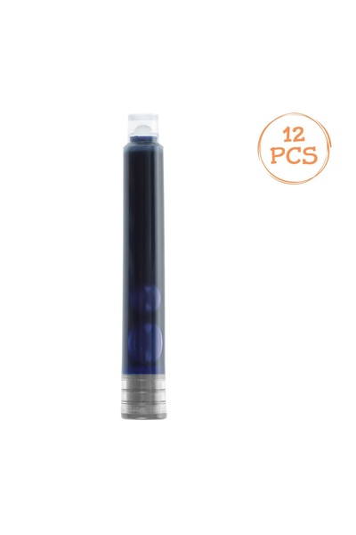 OEM Set rezerve cerneală pentru stilou, 12 bucăți, albastru – rescriere, cern...
