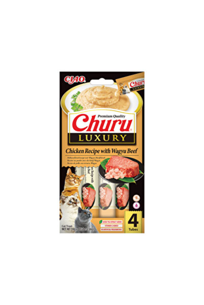 Ciao RECOMPENSA PISICA CHURU LUXURY PUI CU VITA 4X14 GR