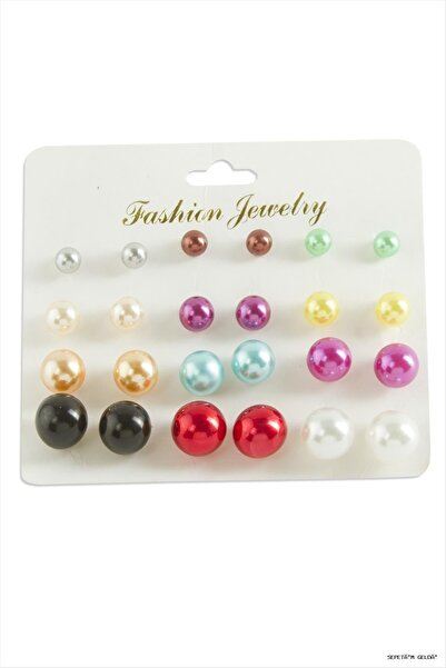 ZERO LAND Spt-Gld Carded Pearl Earrings 24 (11228) Piece Ebruli