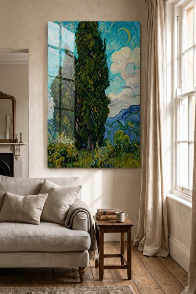 BUMATBAA Vincent van Gogh Cypresses – Doğa Manzarası Post-Empresyonist Klasik...