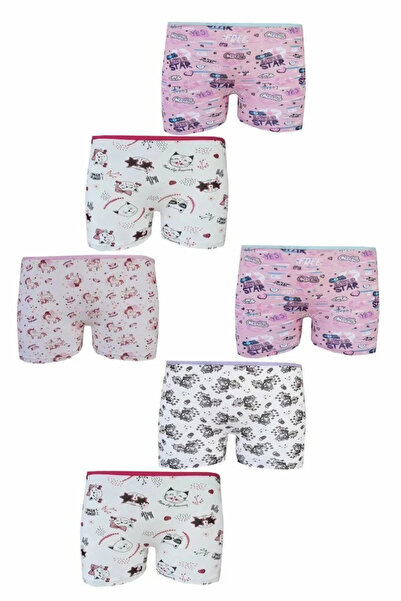 LUMİNA Tutku Elestan Empirme Kız Çocuk Boxer-Renkli-2/3.4 Yaş