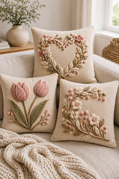ayshome textile Τρισδιάστατη ΨΗΦΙΑΚΗ ΕΚΤΥΠΩΣΗ Μοτίβο Τουλίπας (Δεν είναι πλεκ...