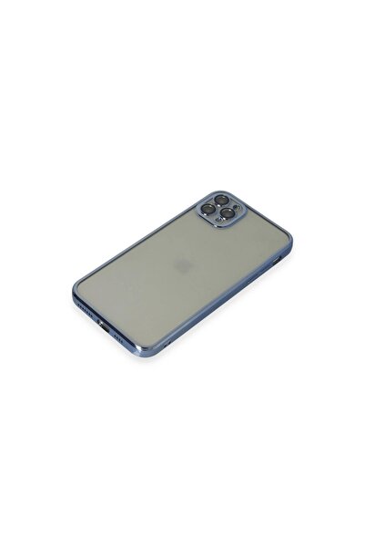 Practials İphone 11 Pro Max Kılıf Lensli Silikon - Açık Mavi