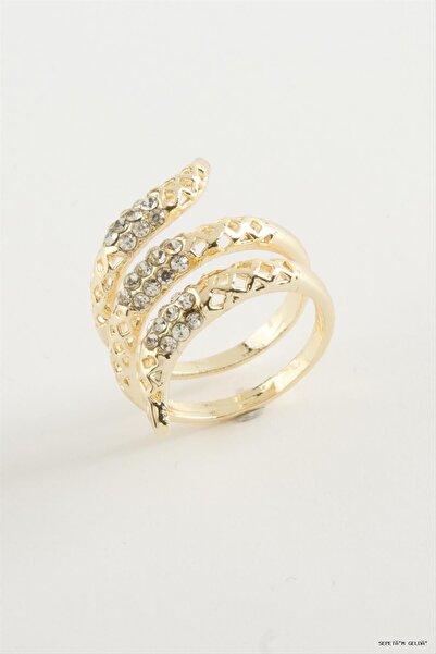 ZERO LAND Spt-Gld Snake Stone (11313) Ring Yellow