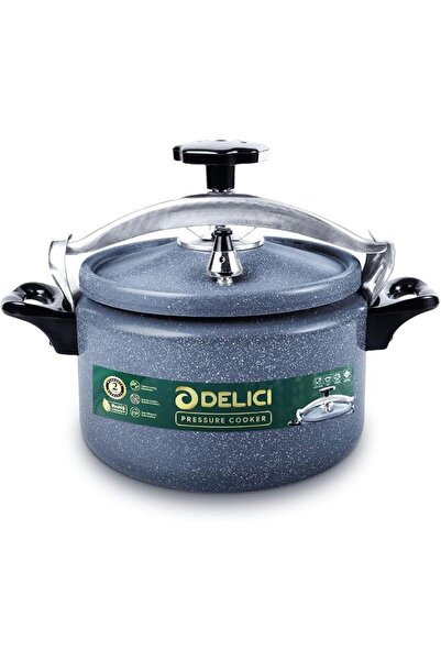 DELICI 5L Arabic Aluminum Pressure Cooker |   Granite Coated |   With Safety ...