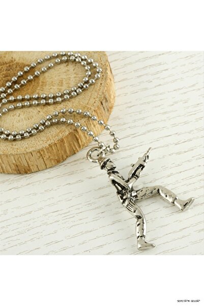 ZERO LAND Spt-Gld Soldier Metal Necklace (01929) Silver Color