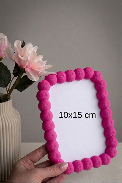BRE HOME Kabartmalı Tasarım Fotoğraf Çerçevesi 10x15 cm - Balon/Bubble Masaüs...
