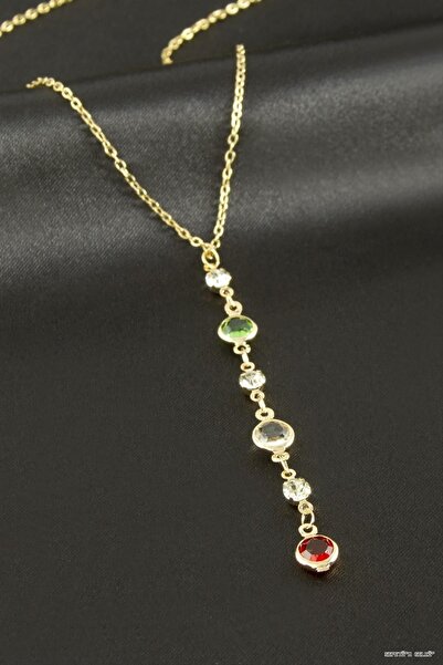 ZERO LAND Spt-Gld Crystal Stone Y (234858) Necklace Yellow
