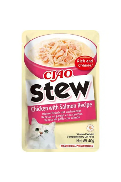 Ciao PLIC PISICA STEW PUI CU SOMON 40GR