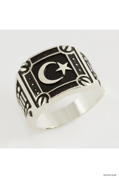 ZERO LAND Spt-Gld Moon Star Metal Men's Ring Silver (01219) Color 21