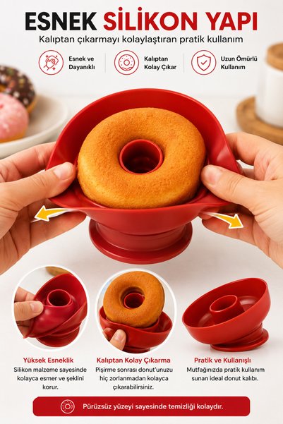 Awesomecrochet Silicone Donut Mold – Homemade Donut Making Mold, Round Ring Dessert Mold