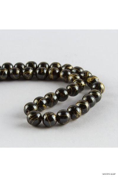 ZERO LAND Spt-Gld Striped Hematite Stone 8 (00125) mm Yellow