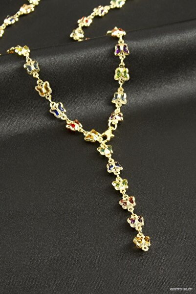 ZERO LAND Spt-Gld Zircon Stone Y (235138) Necklace Yellow