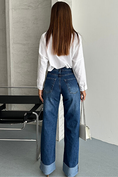 macharel jeans Kadın Yeni Sezon Duble Paça Jean Pantolon