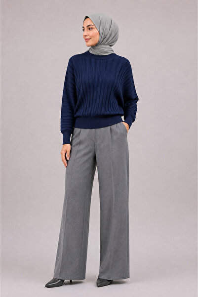 Nuss Elastic Waist Sweater Ns-27K202 Navy Blue