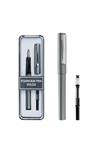 OEM Set rezerve cerneală pentru stilou, gri – stilou, finisaj mat