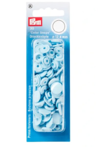 Prym Capse plastic 30buc/12.4mm, 393120 - albastru pal
