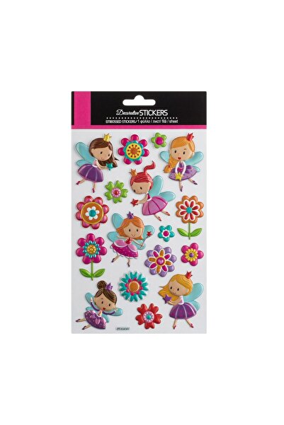 OEM Set autocolante creative pentru copii, 17 bucăți/file – prințese, flori ș...