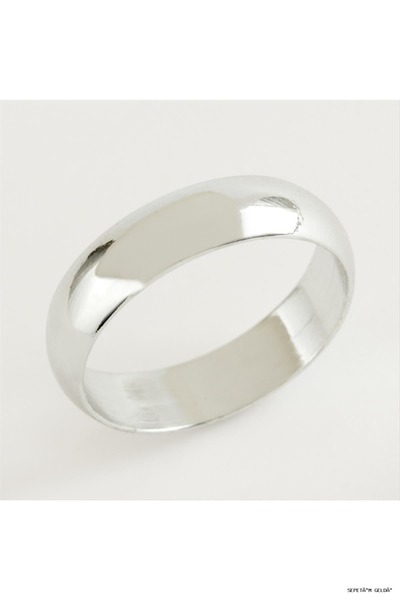 ZERO LAND Spt-Gld Brass Wedding Band Ring 6 mm (05655) Silver Color