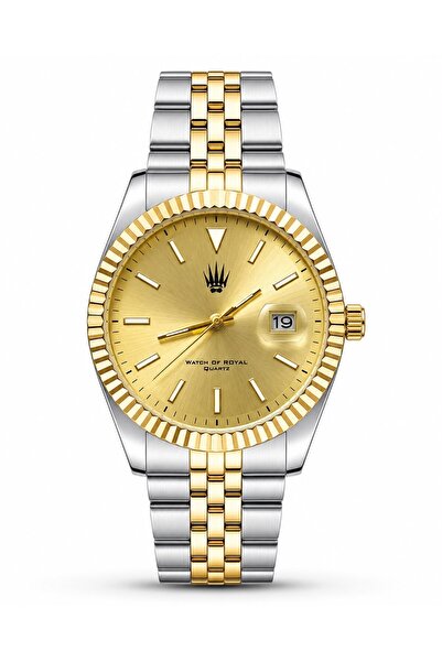 WATCHOFROYAL Imperio Silver Gold Yellow Steel Wristwatch