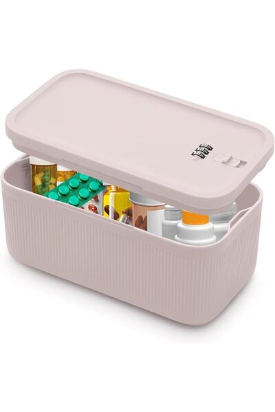 Oshima Tsubaki Medicine Storage Box, Cell Phone Lock Box, Snack Lock Box, Med...