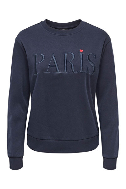 ONLY Jdyparıs L/S Emb Sweat Jrs Noos Blue Women's Sweatshirt 15221015