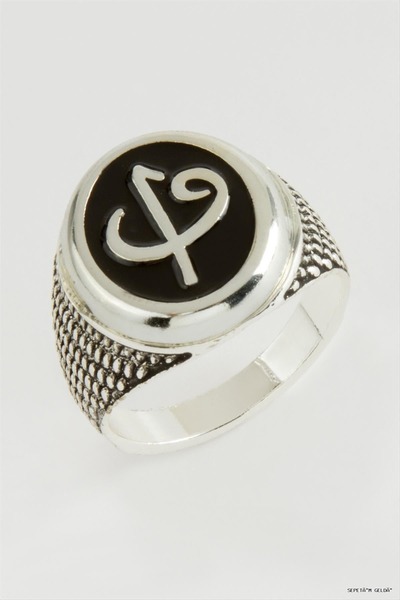 ZERO LAND Spt-Gld Vav Elif Metal Men's Ring Silver (10403) Color 22