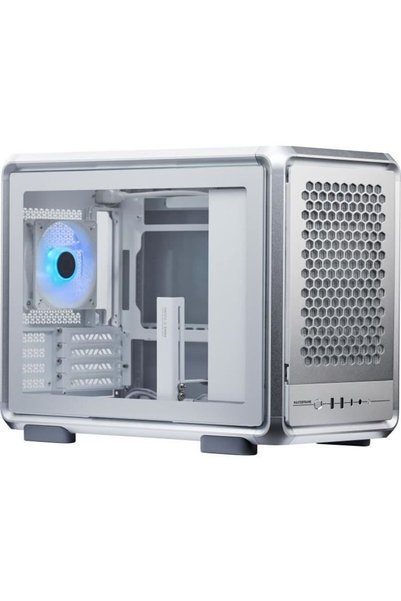 Cooler Master CM MasterFrame 400 Mesh Silver TG 1x120mm ARGB FanlıAlimunyum Mini-ITX Micro-ATX Kasa Gümüş