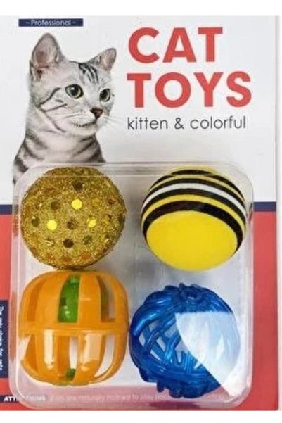 OEM Interactive Pet Toy Set, 4 Balls & 1 Pacifier
