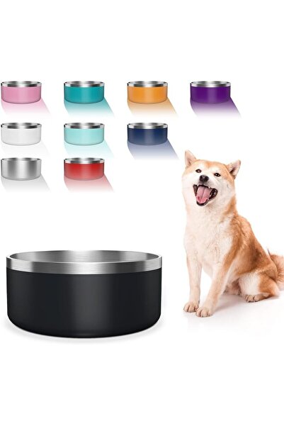 TERRIFI Stainless Steel Dog Food and Water Bowl with Anti-Slip Base Durable a...