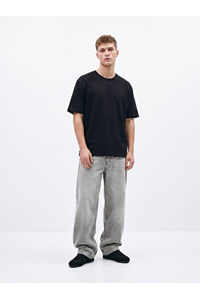 Ltb Regular Fit Basic Crew Neck Black T-Shirt
