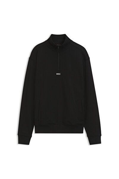 BOSS Fermuarlı Pamuk Sweatshirt