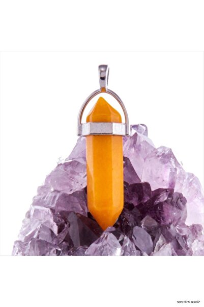 ZERO LAND Spt-Gld Agate Point Pendant (05002) Yellow Standard