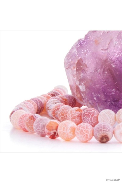 ZERO LAND Spt-Gld 8 mm Matte Agate (05000) Stone Orange