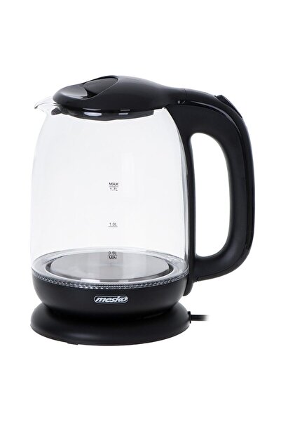 MESKO Fierbator electric cordless, Sticla, Negru, Capacitate 1.7 l, Putere 22...