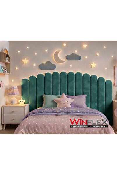 WİNFLEX Ay ve Bulut Konseptli Yatak Başlığı ve Dekorasyon Seti (180 cm)